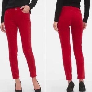 Chaps Red Daniella Curvy Fit Denim Jeans- straight leg